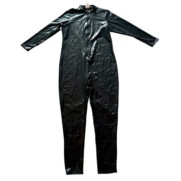 Wonderland Costumes Zipper Front Catsuit Cat Woman Goth size 1x - Picture 1 of 10